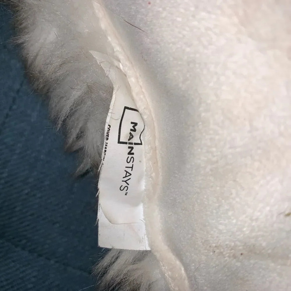 Farmhouse Rustic Faux Fur‎ Square Throw Pillow - Picture 5 of 7